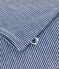 Women's long-sleeved striped wool and cotton T-shirt MEDIEVAL blue/MARSHMALLOW white