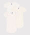 Short-Sleeved Cotton Heart Bodysuits - Pack of 3 variante 1
