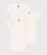 Short-Sleeved Cotton Heart Bodysuits - Pack of 3