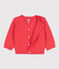 Babies' Cotton Knit Cardigan JUPITER orange