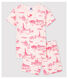 Girls' Snugfit Toile de Jouy Paris Cotton Short Pyjamas