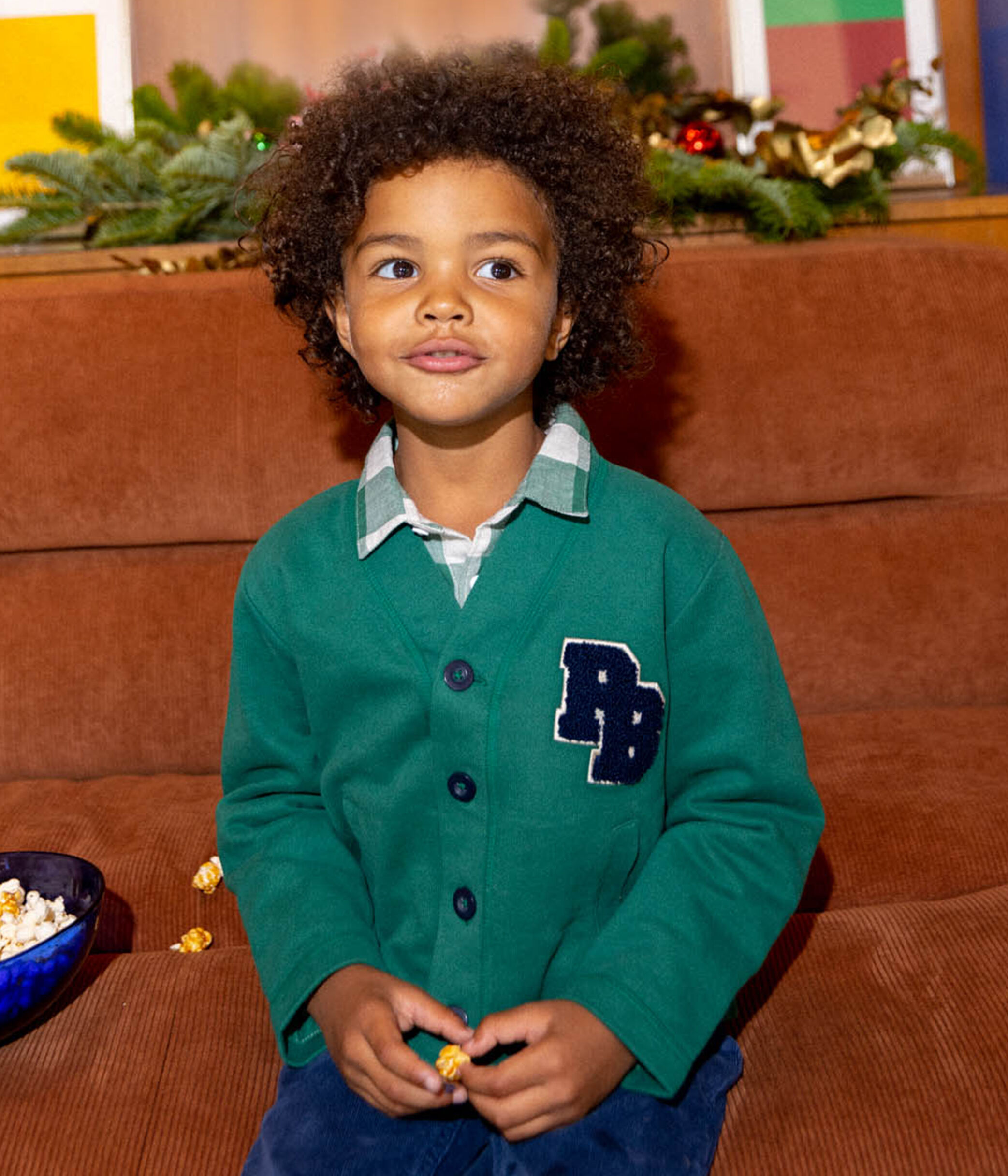Boys hotsell green cardigan