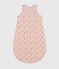 Babies' TOG 3 velour sleeping bag SALINE pink/MULTICO white