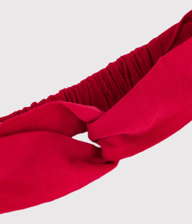 Children's corduroy hairband red