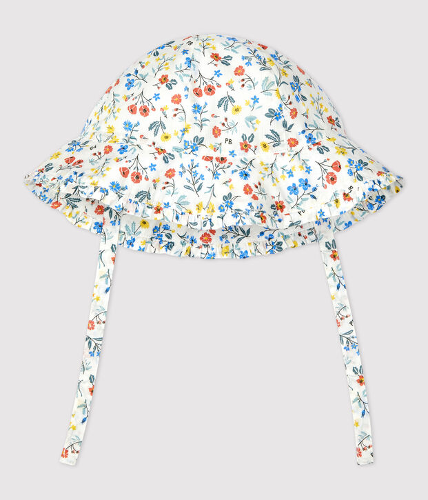 Babies' Floral Print Floppy Hat white/multicolor