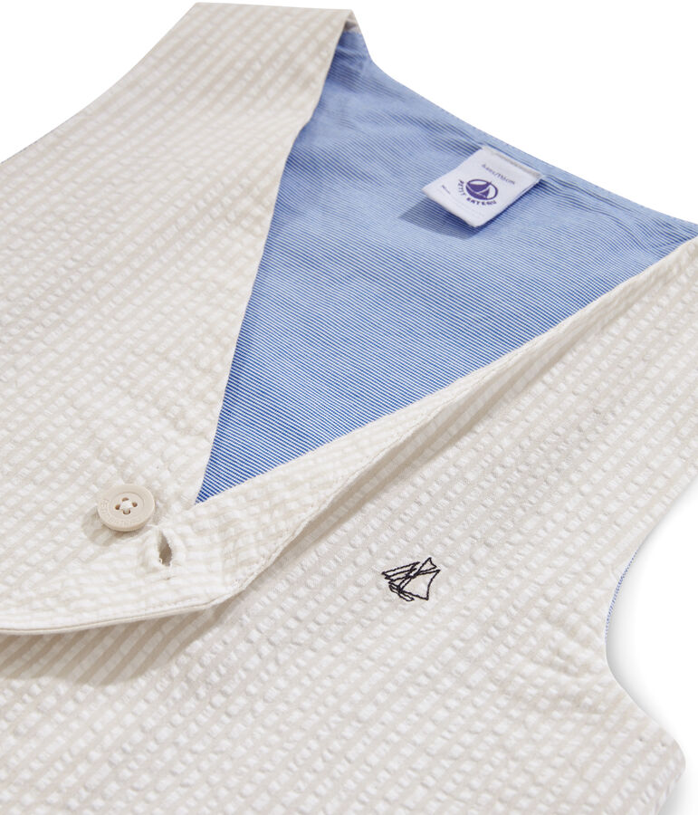 Boys' Sleeveless Jacket beige/white