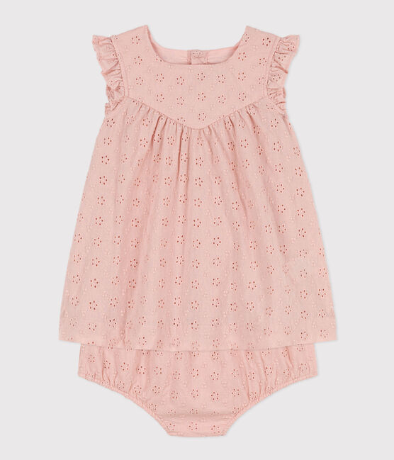 Babies' English embroidery Dress with Bloomers SALINE pink