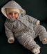 Babies' quilted cotton hooded jumpsuit