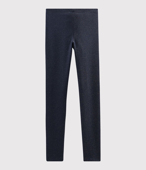 Girls' Jersey Leggings SMOKING blue/OR yellow
