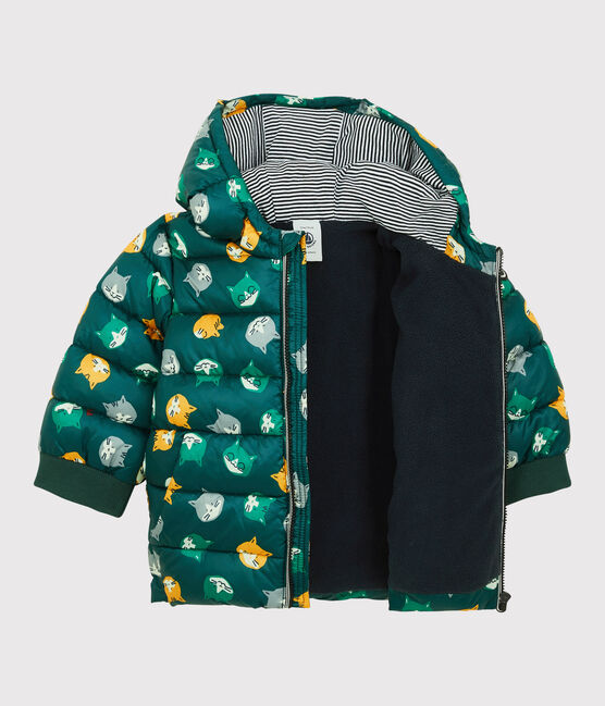 Babies' Quilted Jacket PINEDE green/MULTICO white