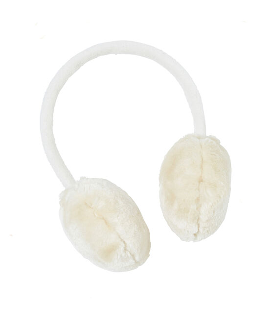 Girl's faux fur earmuffs MARSHMALLOW white