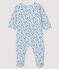 Babies' Blue Star Print Tube Knit Sleepsuit MARSHMALLOW white/MULTICO white