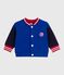 Babies' varsity-style cotton jacket in two colours OLYMPIC blue/SOIR