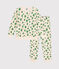 Children's tree print brushed terry towelling pyjamas AVALANCHE white/MULTICO