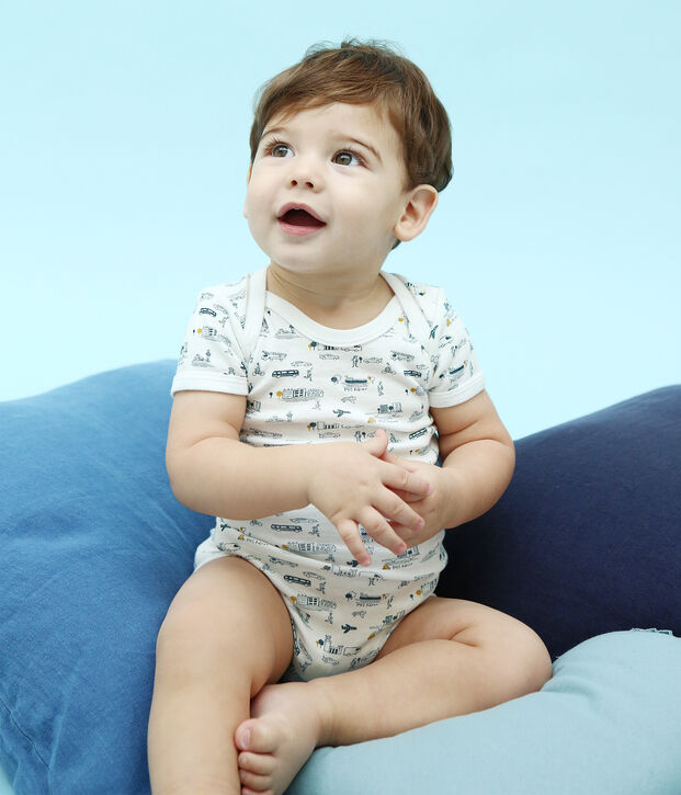 Baby Boys' Short-Sleeved Bodysuit - Set of 3 multicolor
