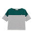 Women's short-sleeved stripy breton top