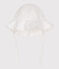 Baby girls' plain floppy hat ECUME white