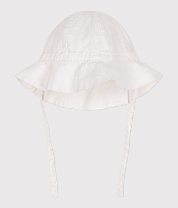 Baby girls' plain floppy hat white