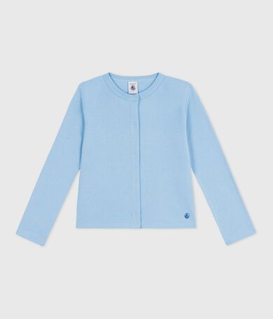 Children's plain cotton cardigan
