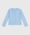 Children's plain cotton cardigan FLO blue