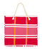 Beach bag GEISHA pink/MULTICO white