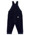 Baby Boys' Long Dungarees in Ribbed Velour Knit SMOKING blue
