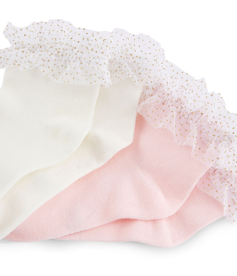 Set of 2 pairs of socks for girls multicolor