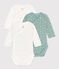 Long-Sleeved Wrapover Cotton Bodysuits - 3-Pack variante 1