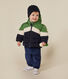 Babies' colourblock hooded puffer jacket