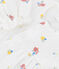 Babies' Organic Tube Knit Floral Print Dress MARSHMALLOW white/MULTICO white