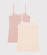 Women's openwork cotton strappy vests - 2-Pack