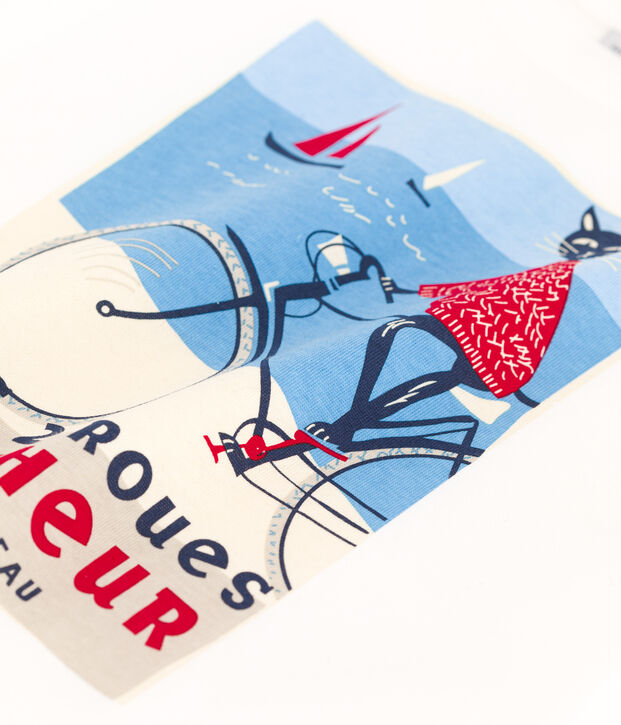 Girls' Long-sleeved Cotton T-Shirt white