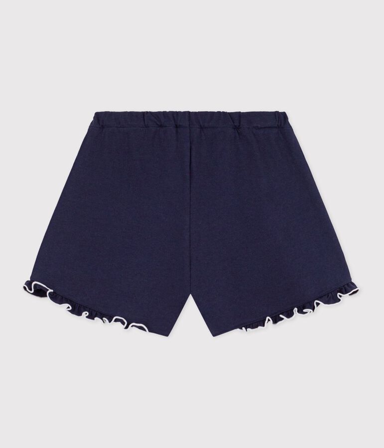 Children's plain cotton shorts blue