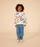 Boys' & Children's Lightweight Printed Fleece Sweatshirt MARSHMALLOW white/MULTICO white
