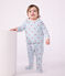 Babies' sleeveless reversible cotton cardigan printed with hearts. white/multicolor