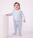 Babies' sleeveless reversible cotton cardigan printed with hearts.