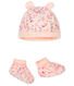 Baby Bonnet and Bootees Set in Tube Knit