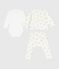 Babies' teddy bear print cotton 3-piece gift set MARSHMALLOW /BRUN