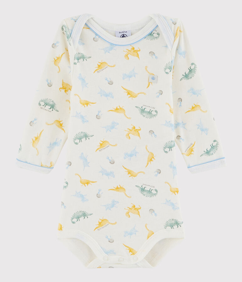 Baby Boys' Long-Sleeved Bodysuit white/blue/multicolor