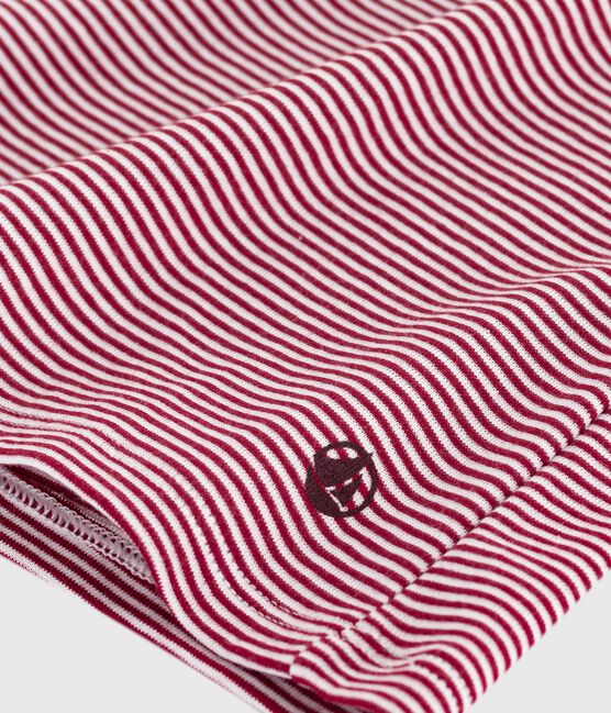 Women's Iconic short-sleeved cotton T-shirt AMARANTE red/MARSHMALLOW