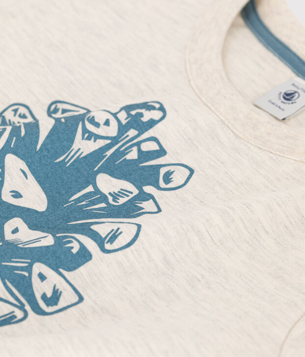 Boys' Long-Sleeved Cotton T-Shirt beige