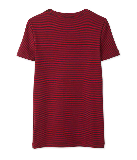 Women's milleraies striped tee. SMOKING blue/MARS red