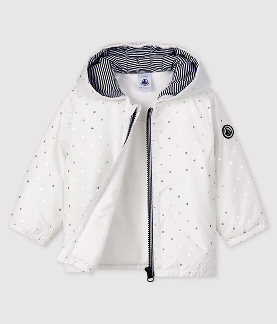 Unisex baby's blouse with print MARSHMALLOW white/ARGENT grey