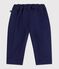 Babies' plain twill trousers SOIR blue