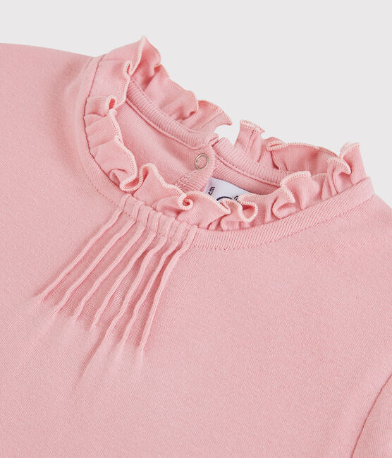 Girls' Long-Sleeved Cotton T-Shirt CHARME pink