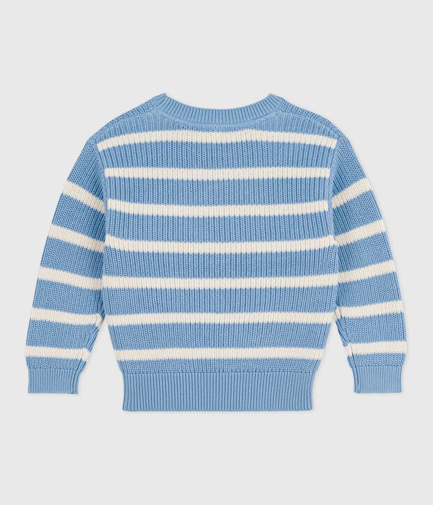 Children's knitted jumper blue/ecru
