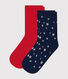 Children's star-patterned cotton socks - 2-pack