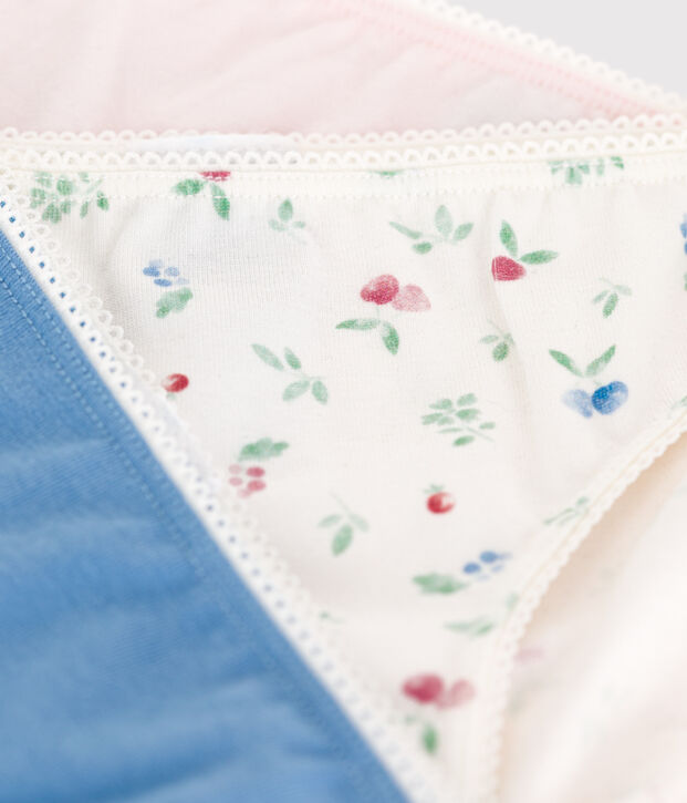 Children's fruit-print cotton and elastane pants - 3-Pack multicolor