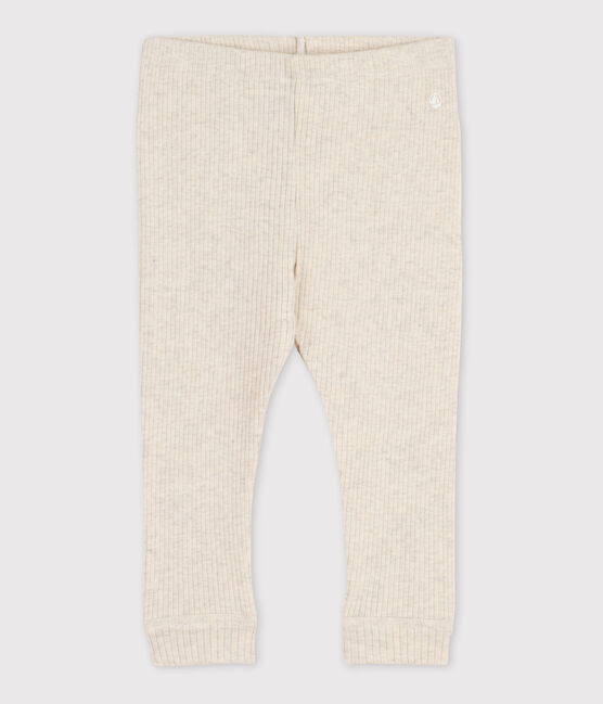 Babies' Rib Knit Leggings MONTELIMAR CHINE beige