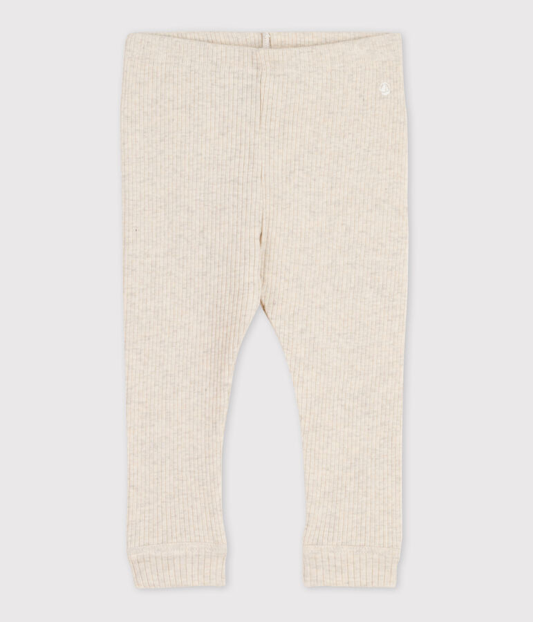 Babies' Rib Knit Leggings MONTELIMAR CHINE beige